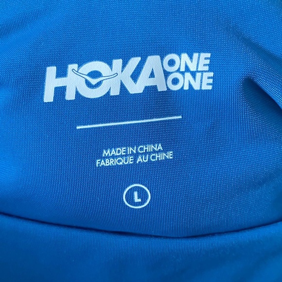 Hoka Teal Performance Crop Tights Leggings Large Side Pockets NWT - Picture 4 of 15